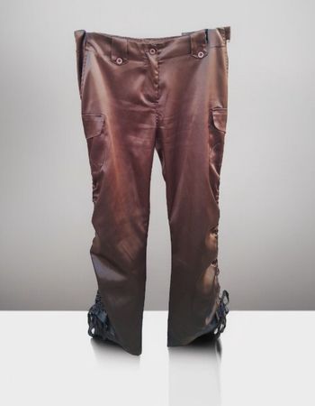 Pantalon cargo satiné