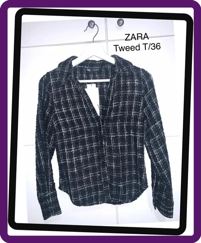 Superbe chemise cintrée tweed Zara T/S
