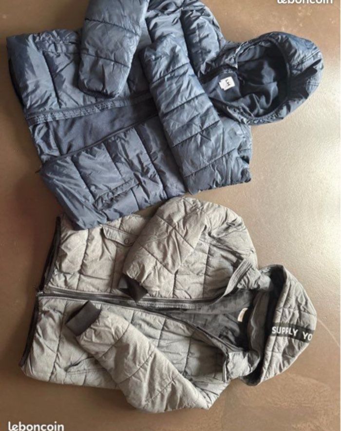 Lot de 2 doudounes 12 ans avec capuche - photo numéro 2