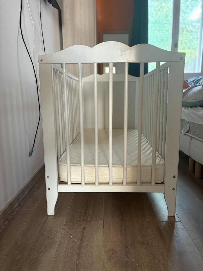 Lit à barreaux  avec matelas - photo numéro 3