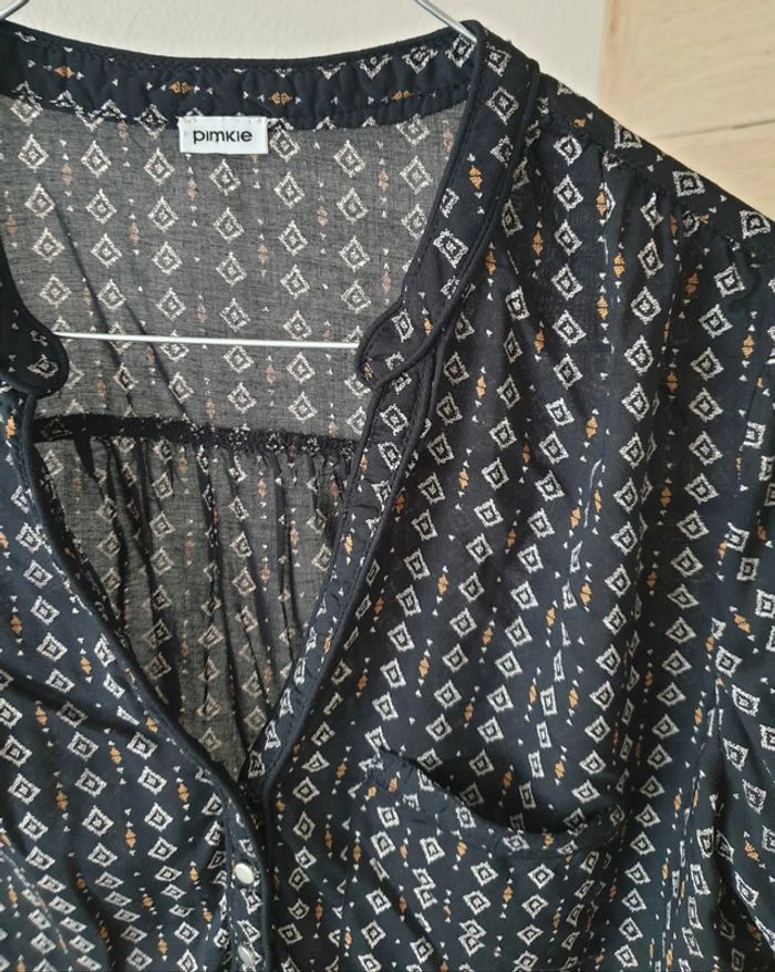 Blouse noire petits motif pimkie - photo numéro 3