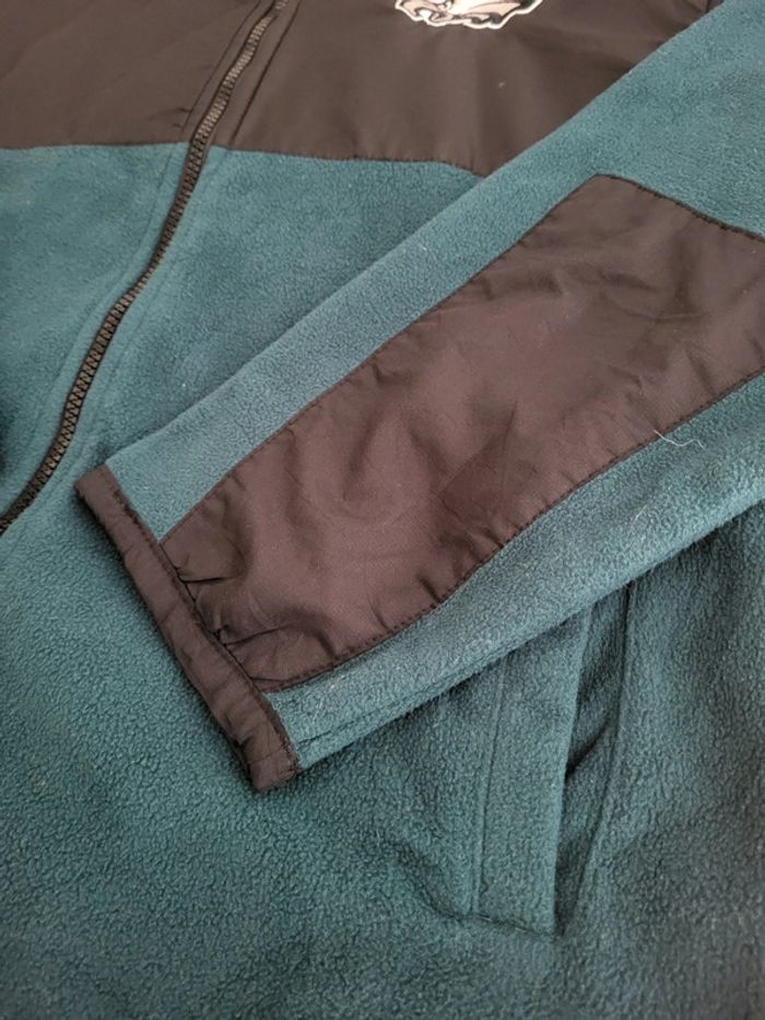 Polaire zippée NFL Eagles bleu et noir logos brodés- XL 16-18 - photo numéro 6