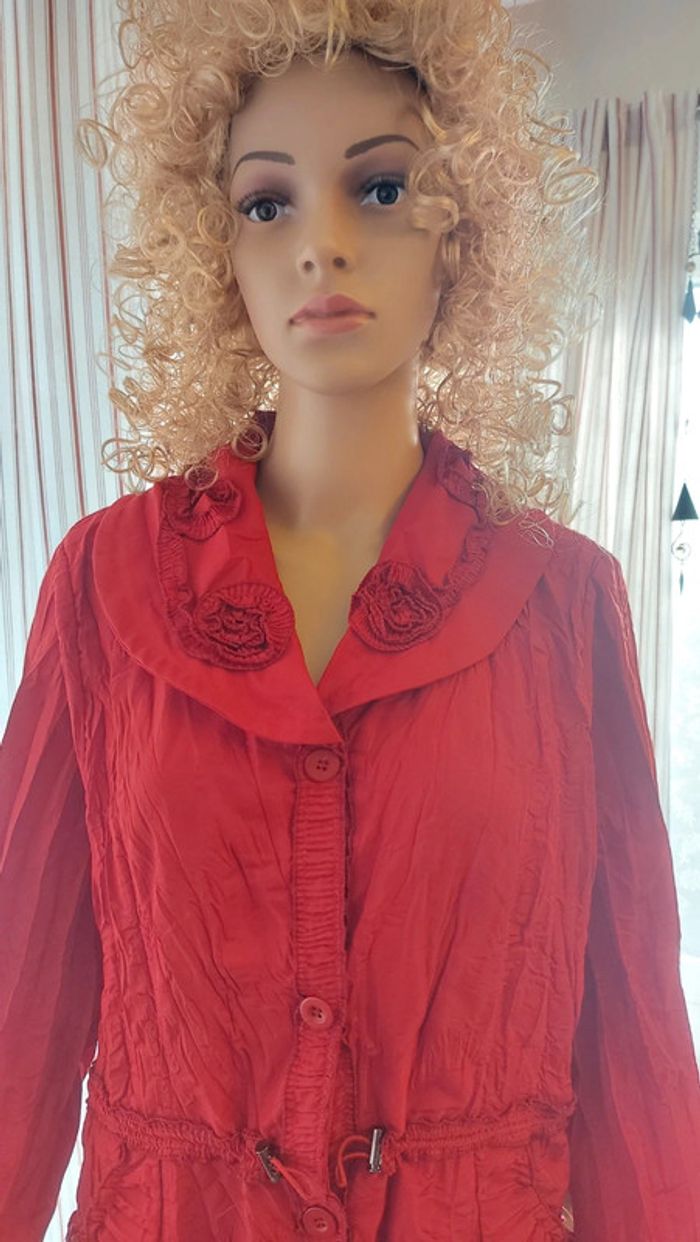 Pardessus rouge, léger FranStyle fr 44 neuf - photo numéro 3