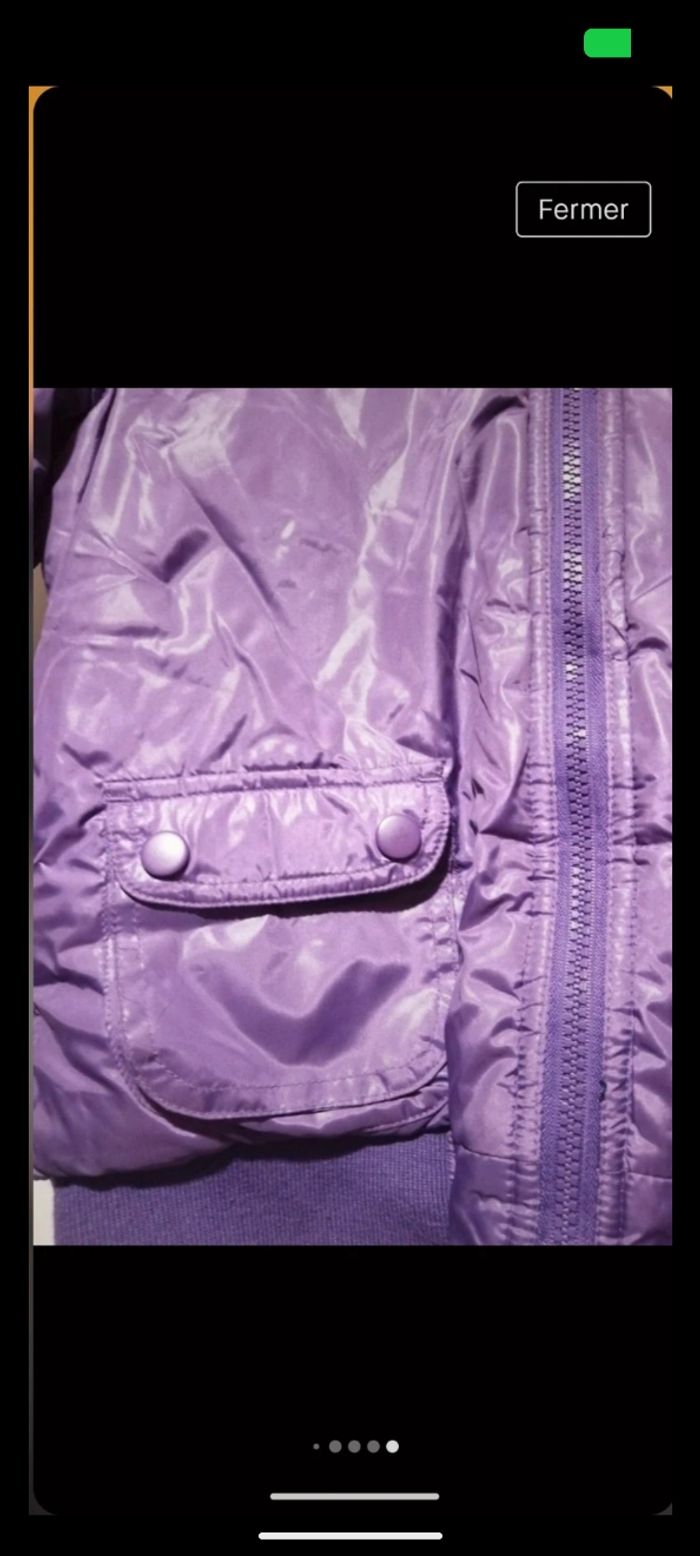 Belle doudoune violette Okaou. Taille 10ans - photo numéro 5