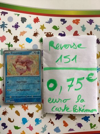 carte Pokémon poissirène reverse 118/165 EV3.5 collection 151 FR neuf sortie de booster