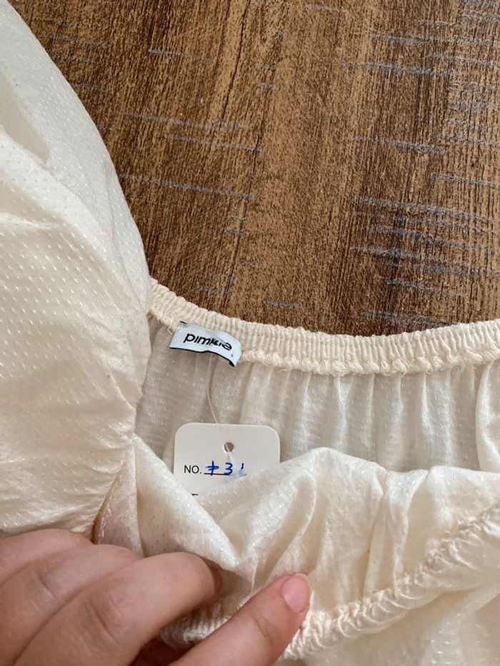 Top blanc épaules dénudés taille 36 Pimkie - photo numéro 3