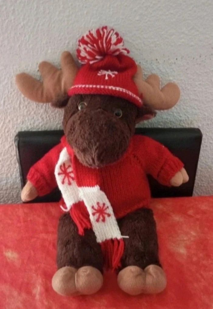 Cerf, élan, rennes noël hiver The Bear Factory, 45 cm
