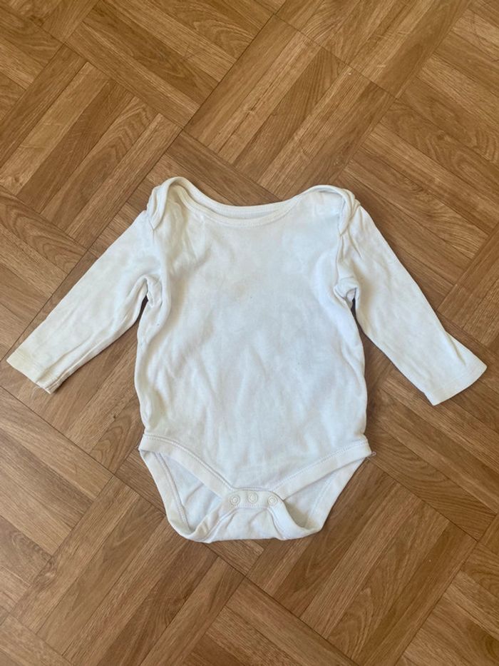 Lot de 2 body à manches longues blanc 6/9 mois Primark - photo numéro 3