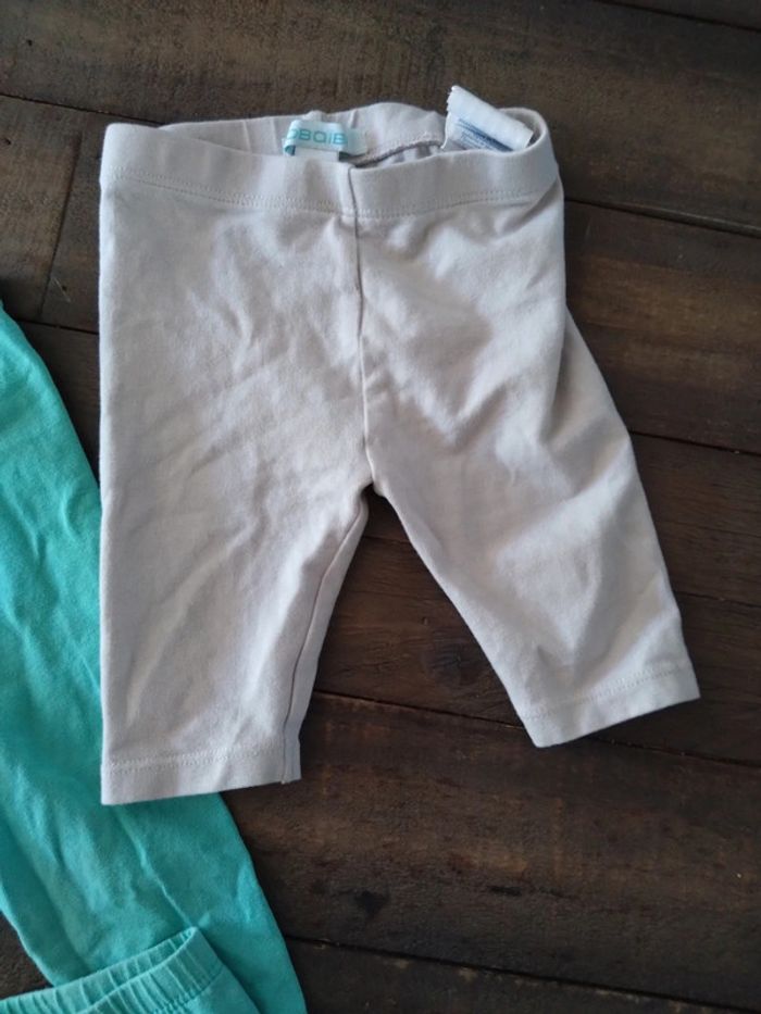 Lot de 4 leggings et une culotte bébé fille 6 mois - photo numéro 4