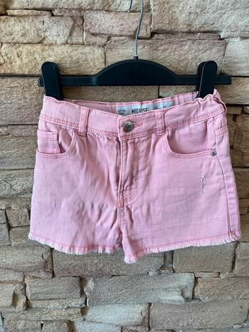 Short en jean rose 6-7 ans