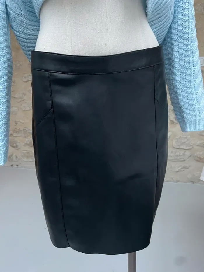Vero Moda - Jupe crayon classique en cuir synthétique neuve - photo numéro 4