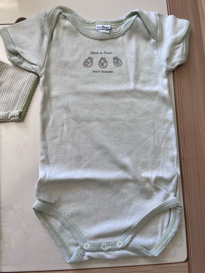 Lot de 2 bodies petit bateau 6 mois - photo numéro 3