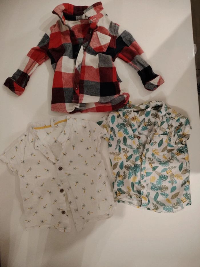 Lot chemises 12 mois
