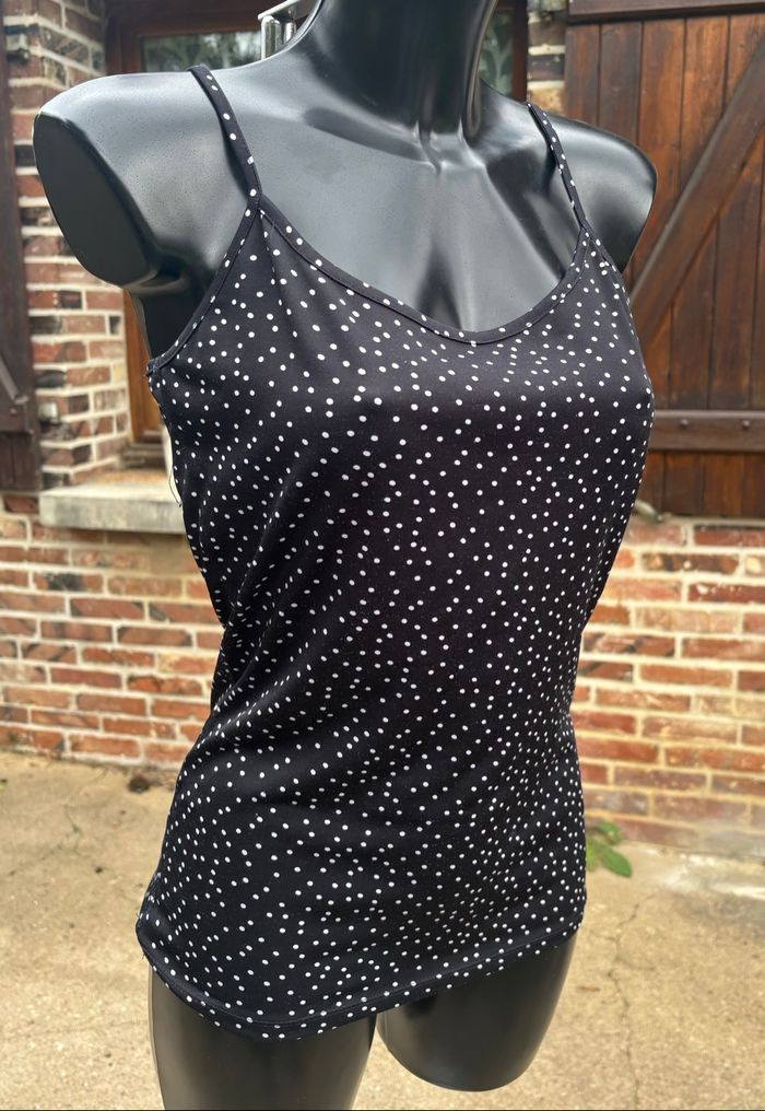 Débardeur noir à pois blancs – Taille 36 – Gémo - photo numéro 2