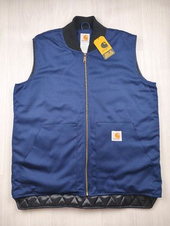 Veste sans manche caharrt bleu taille L neuve 