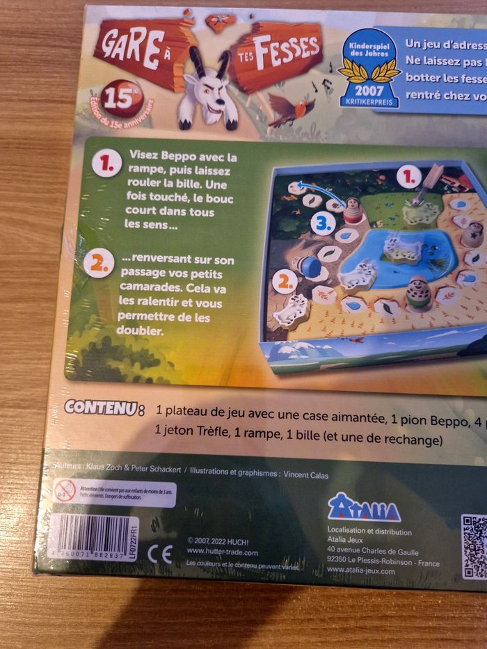 Jeux de société , enfant , jeu d'adresse , gare a ta fesses - photo numéro 4