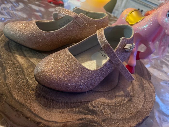 Ballerine à talons rose pailletée - photo numéro 2