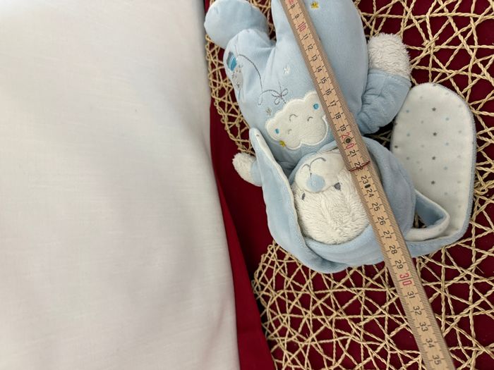 Peluche ours MAX & SAX capuche lapin bleu nuage et étoiles Carrefour - photo numéro 2