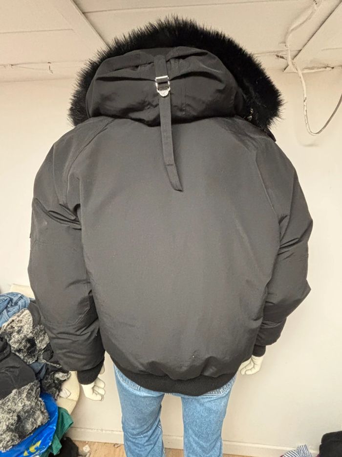 Doudoune neuve The Kooples noire avec capuche en fausse fourrure – Taille XL - photo numéro 18