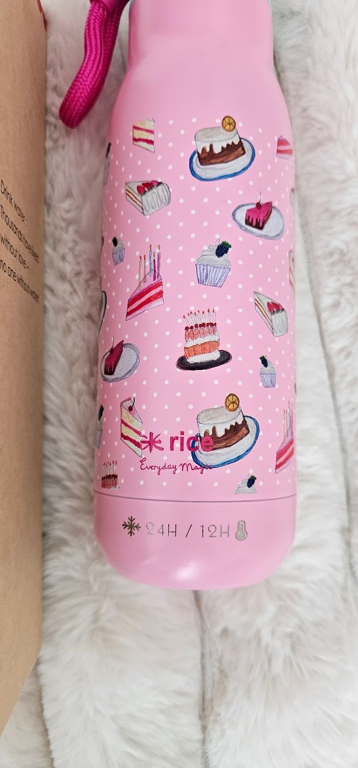 Magnifique gourde isotherme 500ml  cup cake Rice Neuve - photo numéro 4