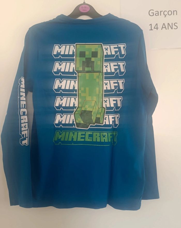 T-shirt ml Minecraft 14 ans - photo numéro 2