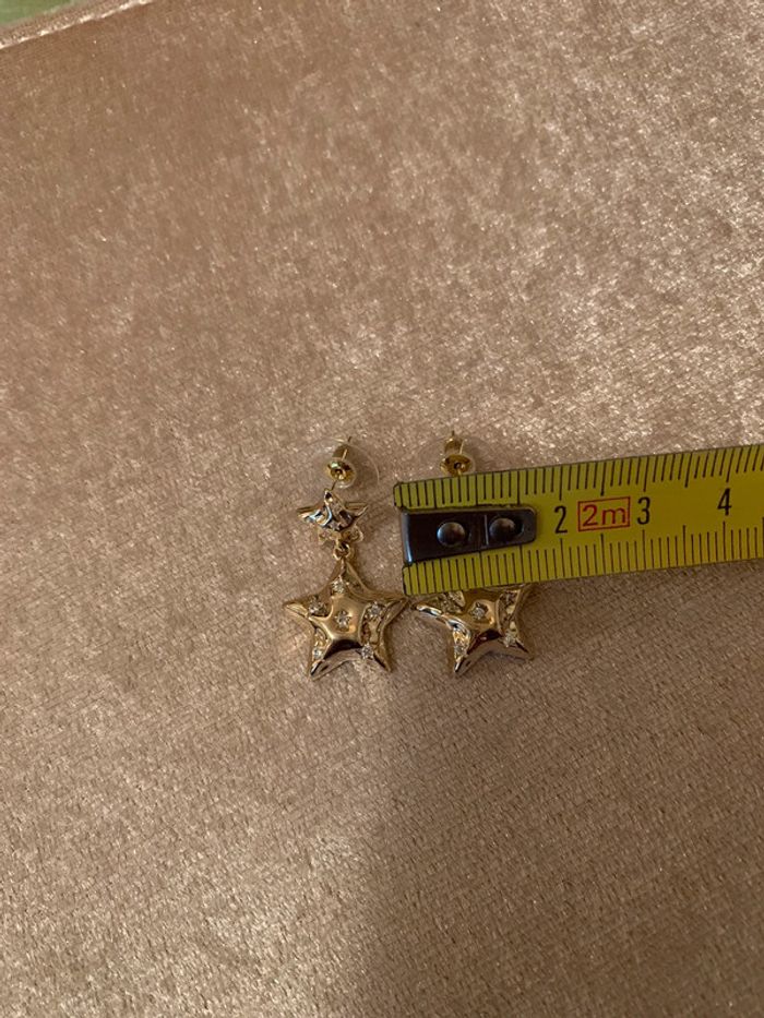 Boucles d’oreilles étoiles pendantes - photo numéro 4