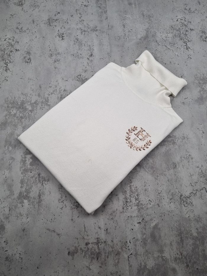 Pull col roulé Tommy Hilfiger blanc, L Femme