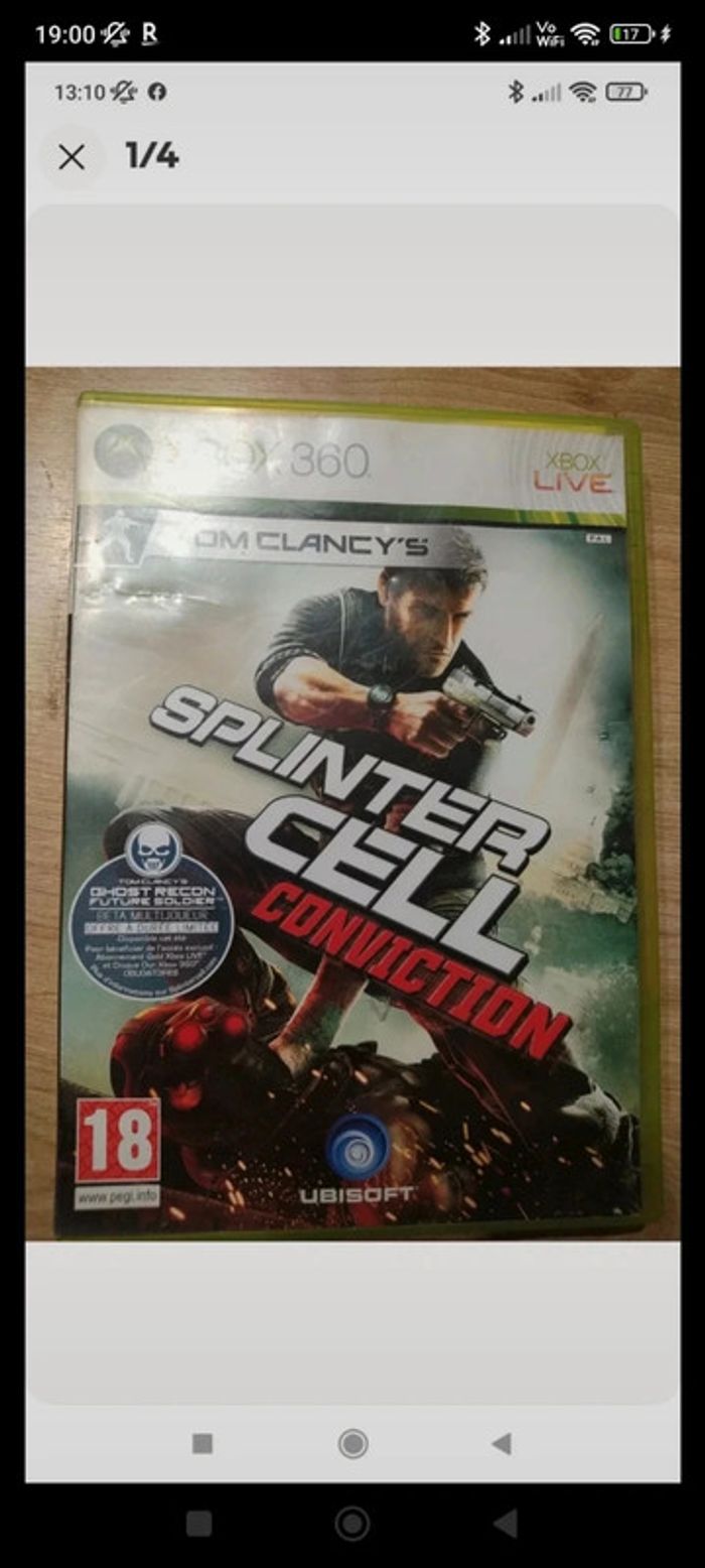 Splinter cell conviction xbox 360 - photo numéro 1
