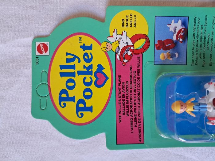 Bague polly pocket bluebird ballade en avion mattel 1989 vintage neuf - photo numéro 2