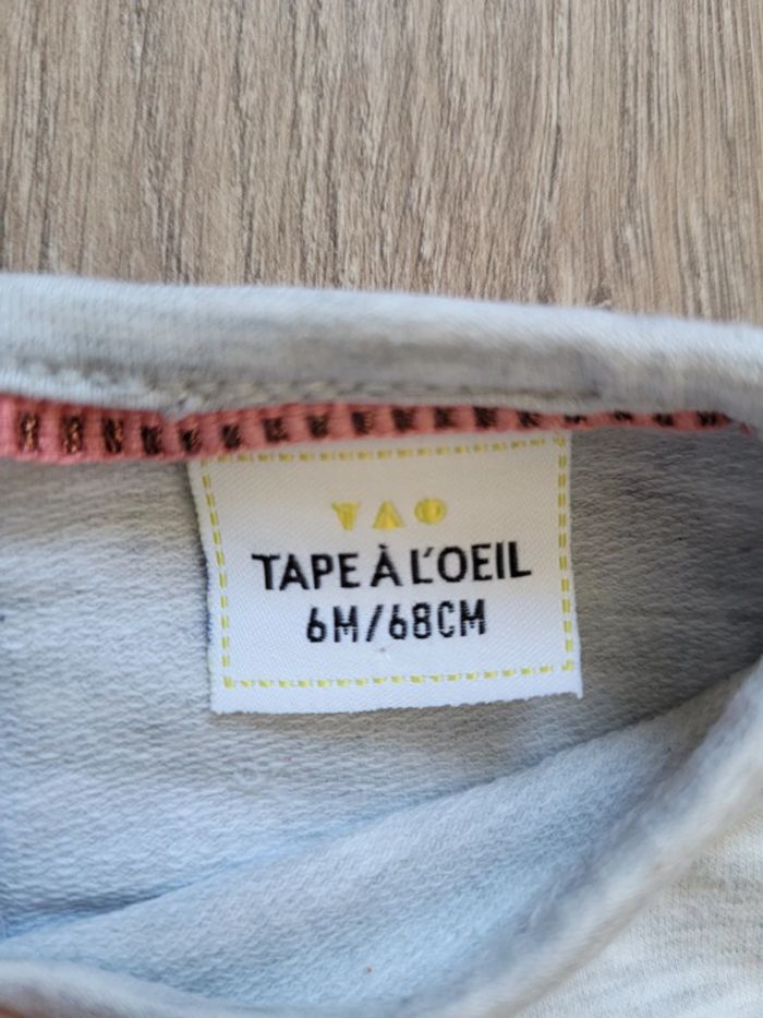 Pull gris "Be Happy" avec sequins - photo numéro 3