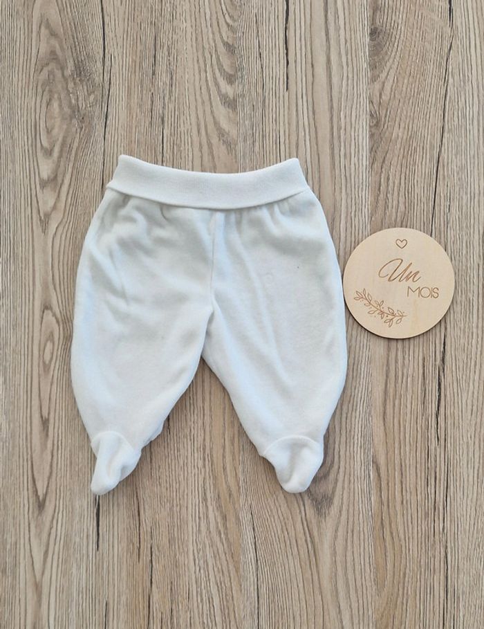 Pantalon velours avec pieds bébé 1mois