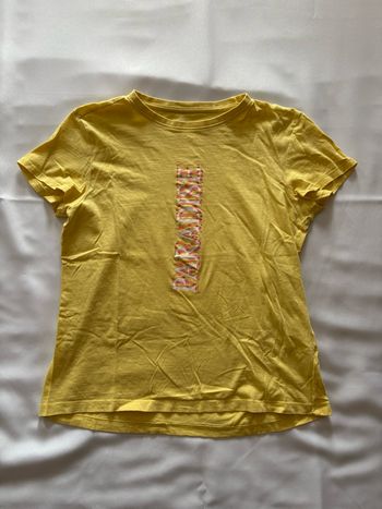 T-shirt jaune à écriture Primark - S/36