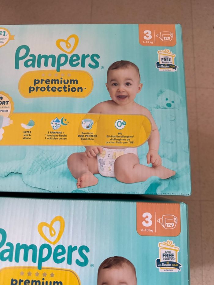 Lot de 258 couches Pampers premium taille 3 xxl - photo numéro 2