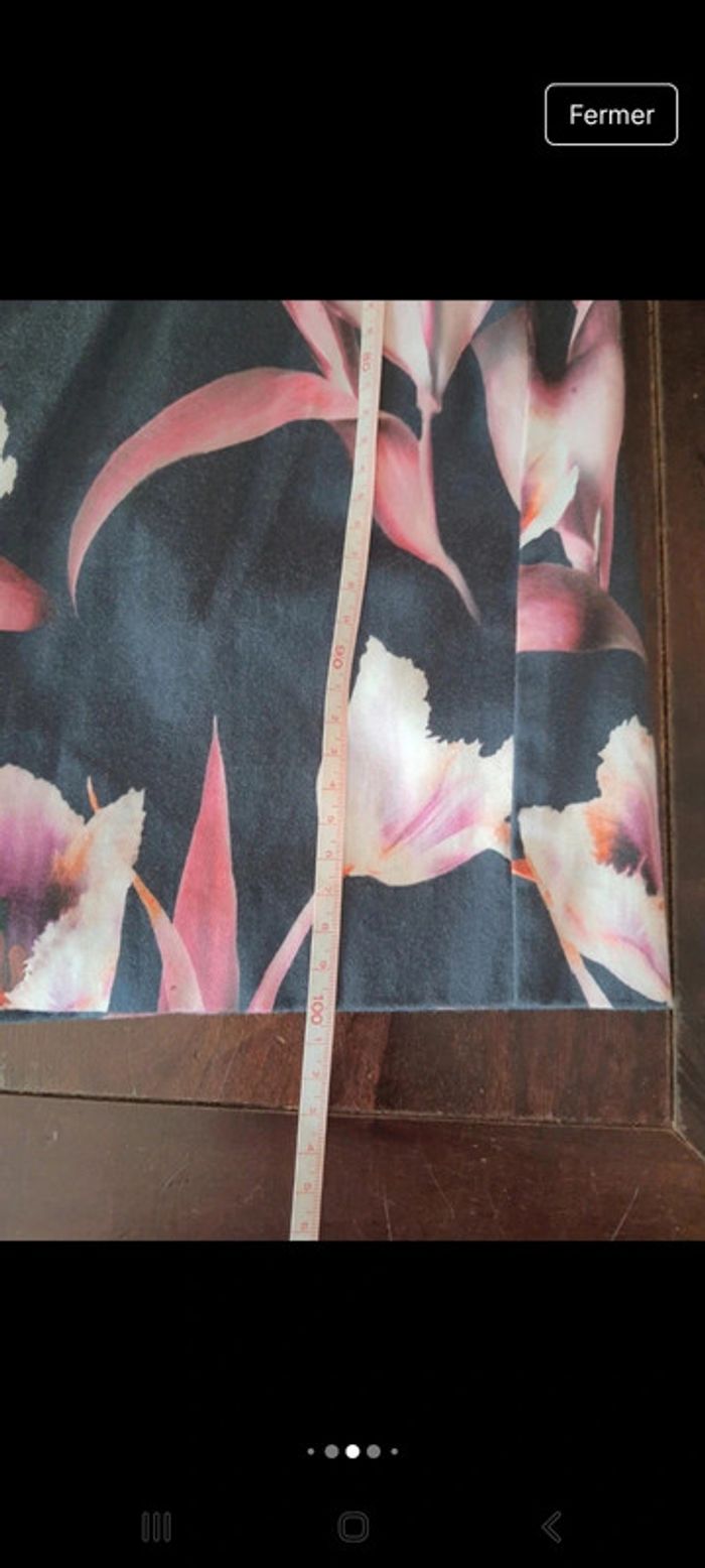 Belle Robe Vera Mont fr 48 neuve marine fleuries - photo numéro 10