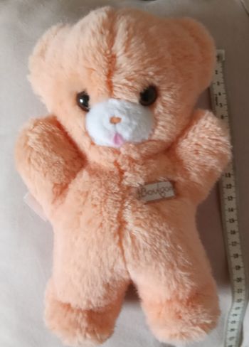 ours orange de la marque Boulgom truffemuseau blanc ourson très jolie couleur bras levés d'occasion