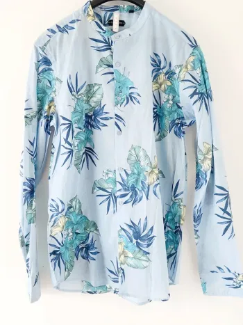 Chemise homme Tony moro à fleurs tropicales – Taille XL (44)