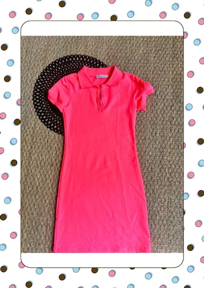 Robe polo sport rose
