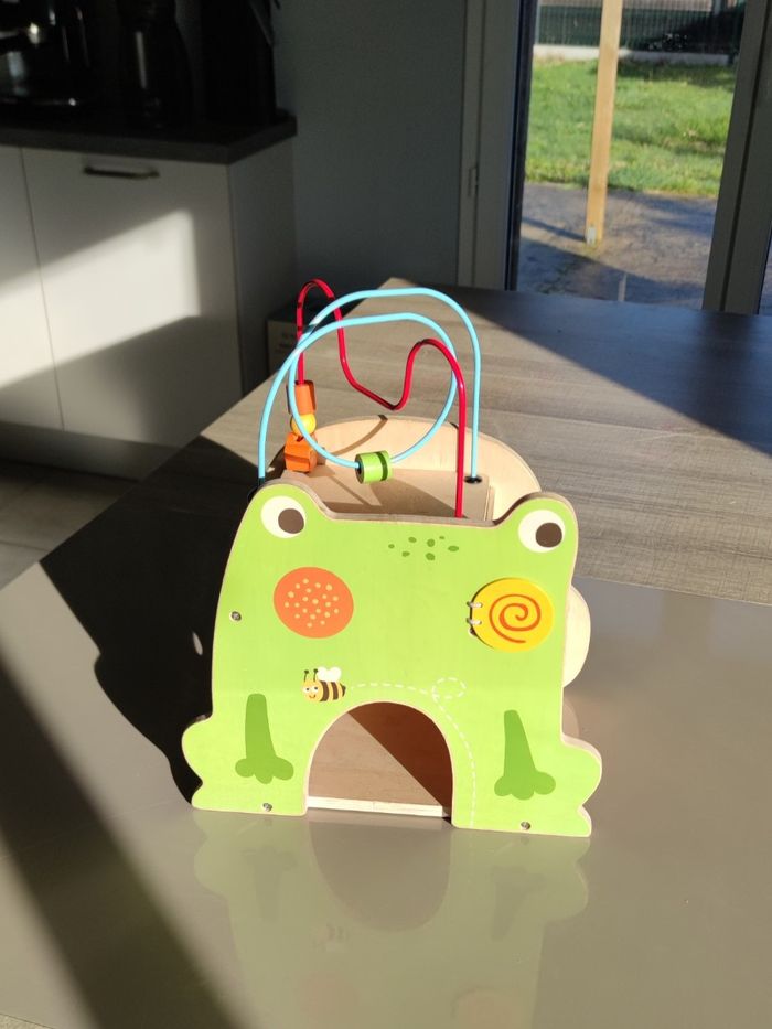 Cube de motricité en bois, Jouet d'éveil enfant - Très bon état - photo numéro 3