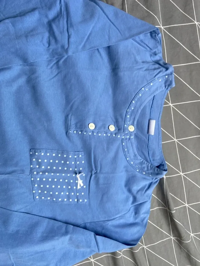 Chemise de nuit bleue - photo numéro 3