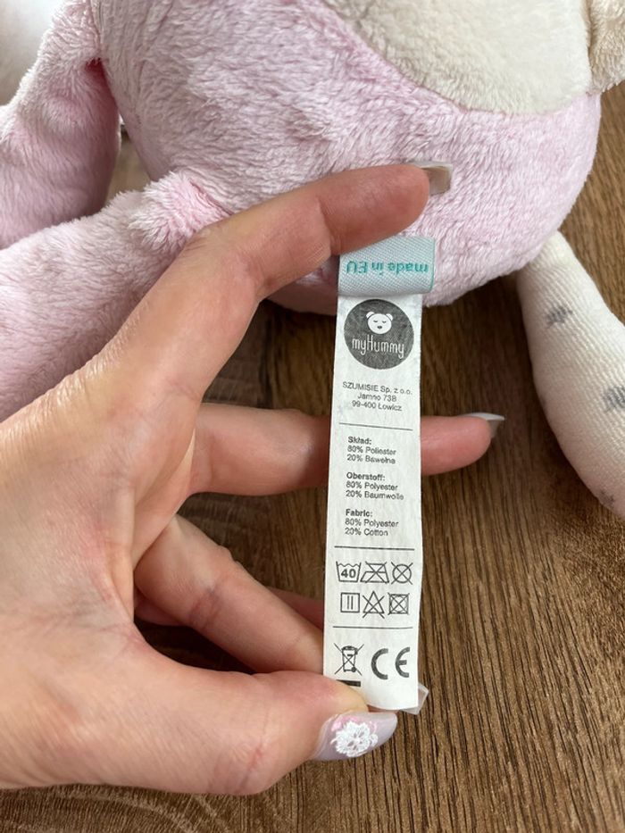 Peluche MyHummy rose et blanche (bruits blancs) en parfait état avec piles neuves - photo numéro 6