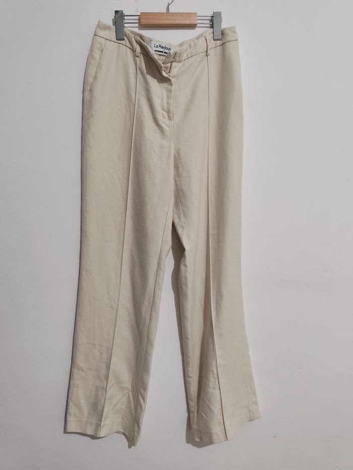 Pantalon droit beige écru La Redoute Étienne Deroeux