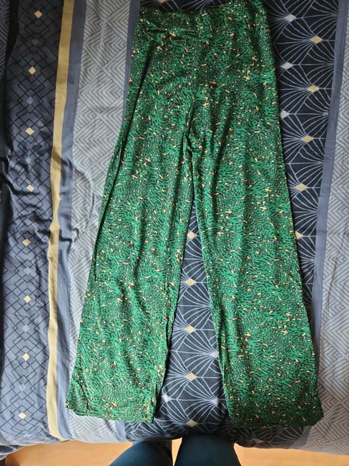 Pantalon fluide vert S Camaïeu - photo numéro 2