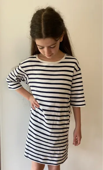 Robe marinière 9 10 ans rayures