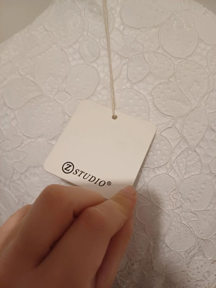 Robe blanche bohème en dentelle neuve Z Studio taille S/M 36/38 - photo numéro 12