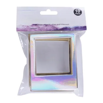 x10 Cadres Photos Doré Argenté Irissé 10x8 cm Neuf