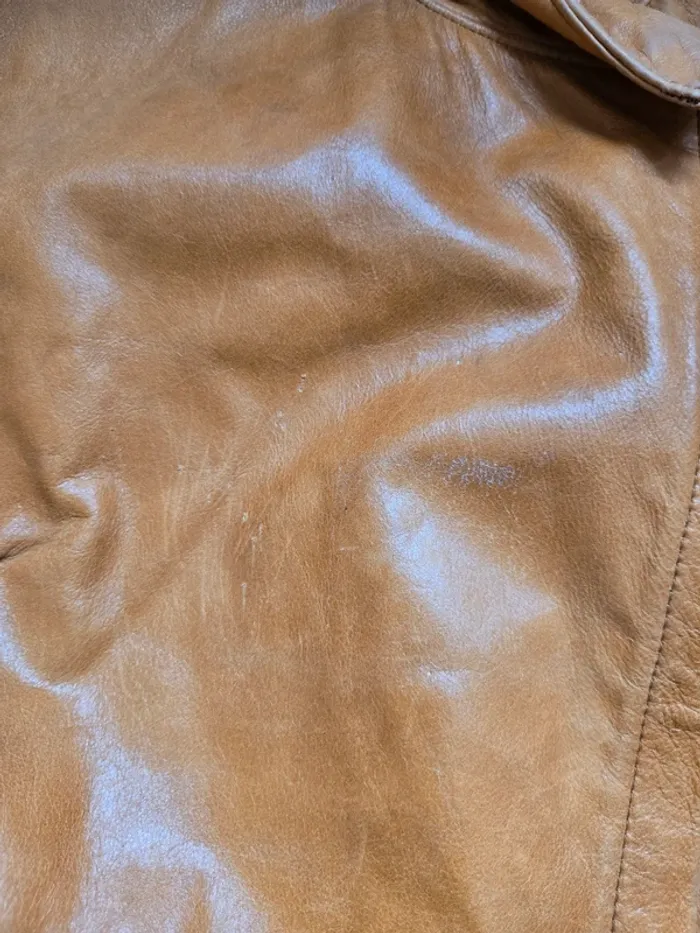 Veste en cuir de Vachette Camel taille 2 fabriquée en France🇨🇵 - photo numéro 18