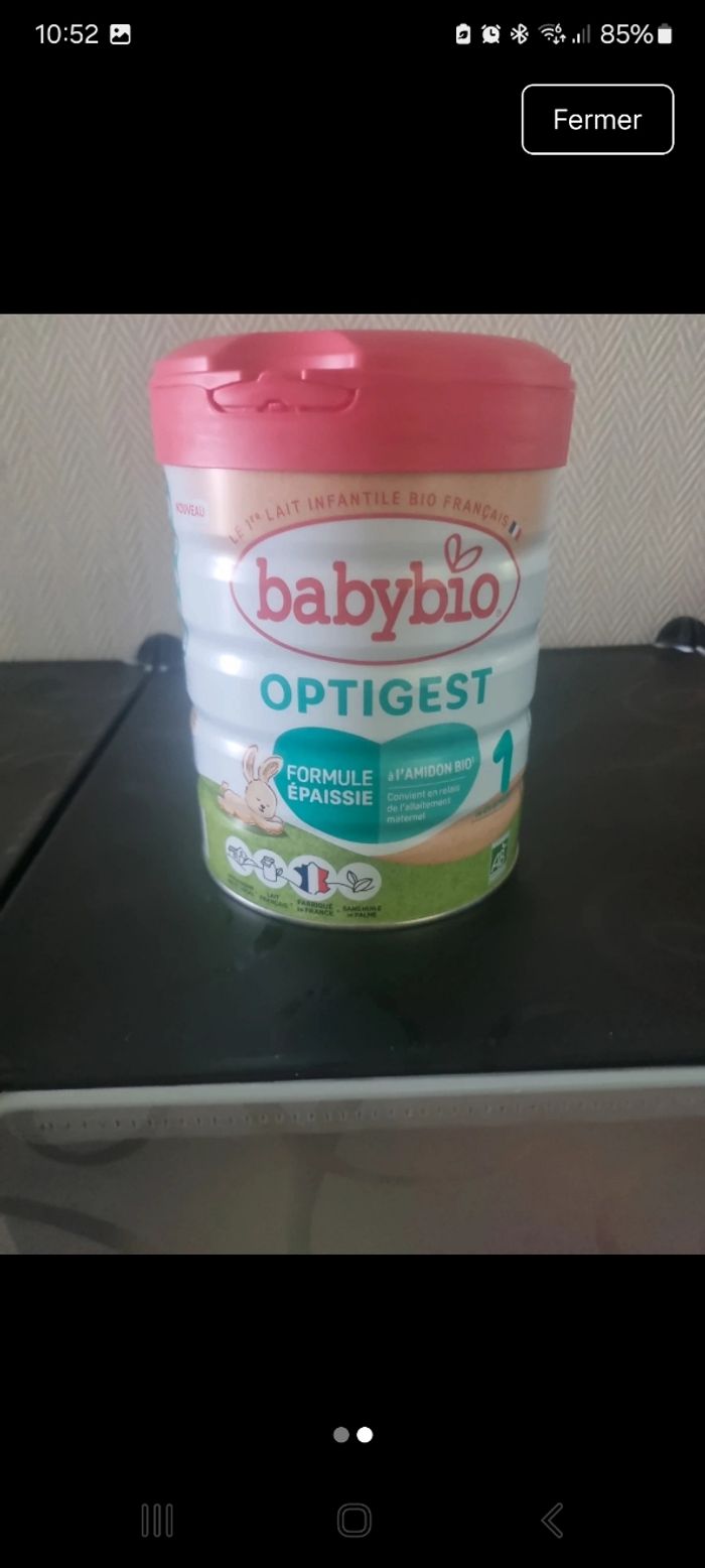 Lait 1er age babybio optigest epaissi - photo numéro 2