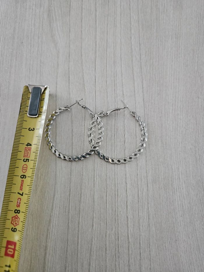 Boucle d'oreille anneaux moyen - photo numéro 2