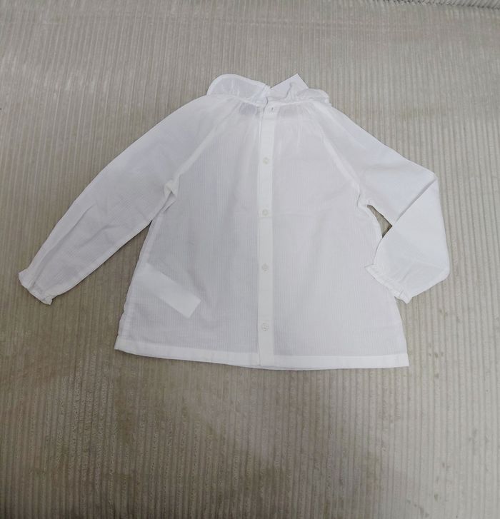 Blouse manches longues  blanche taille 36 mois - photo numéro 6