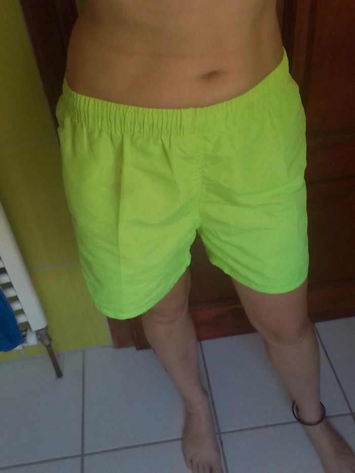 Short de bain femme jaune fluo - photo numéro 2